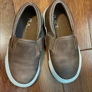 Place Brown Kids Slip-On Sneakers